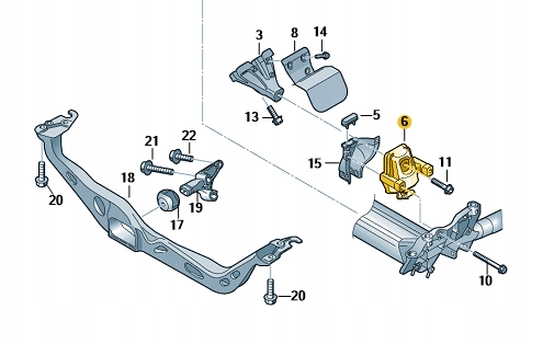 Oryginał poduszka silnika lewa 8R0199381B Audi OE Numer katalogowy części 8R0199381B