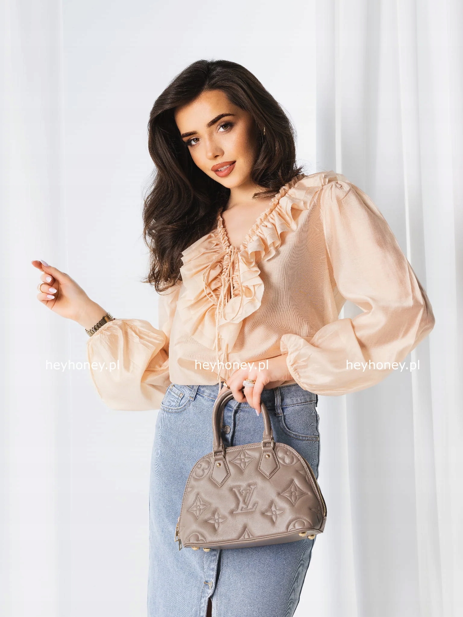 Košile s Tencelem Meruňková Marcelle Univerzální