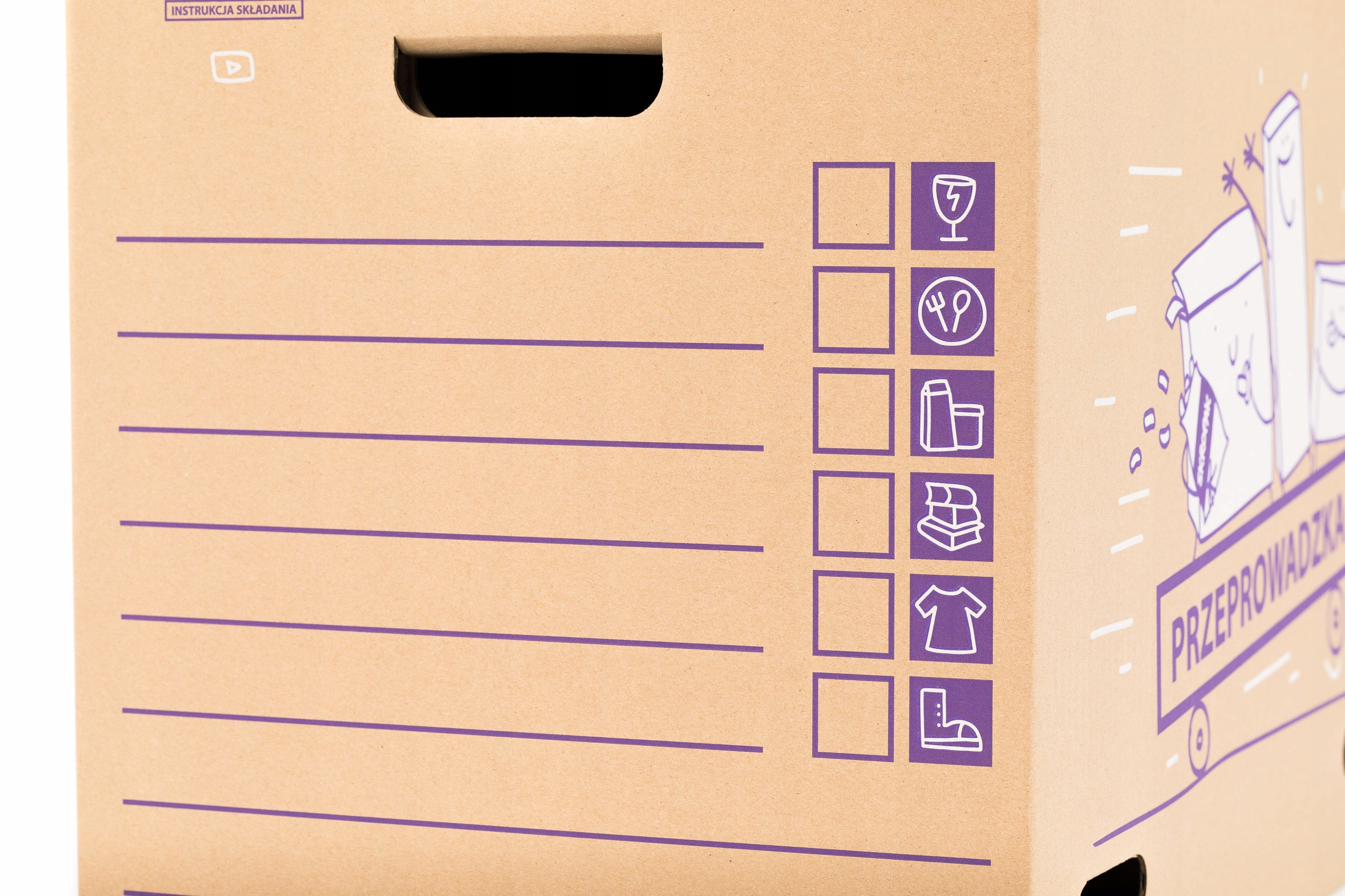 Duży karton do przeprowadzki pudełko 120L - 4szt. Szerokość zewnętrzna 40 cm