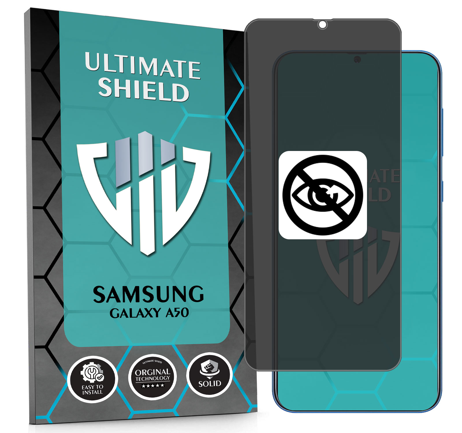 Sklo 5D Privacy Private Anti-spy Pro Samsung Galaxy A50 Hydrogelové Matné
