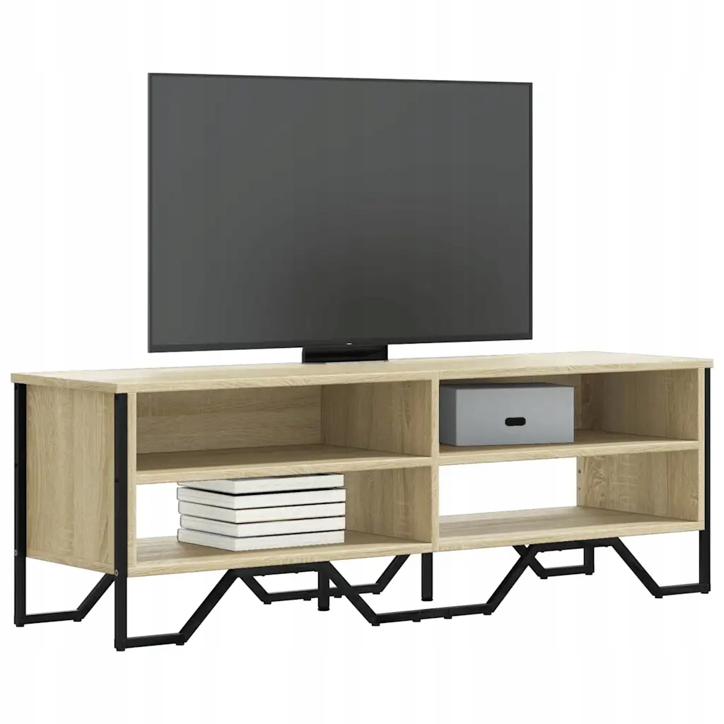 Tv skříňka dub sonoma 122 x 34 x 41 cm kompozitní dřevo Hnědá 848570