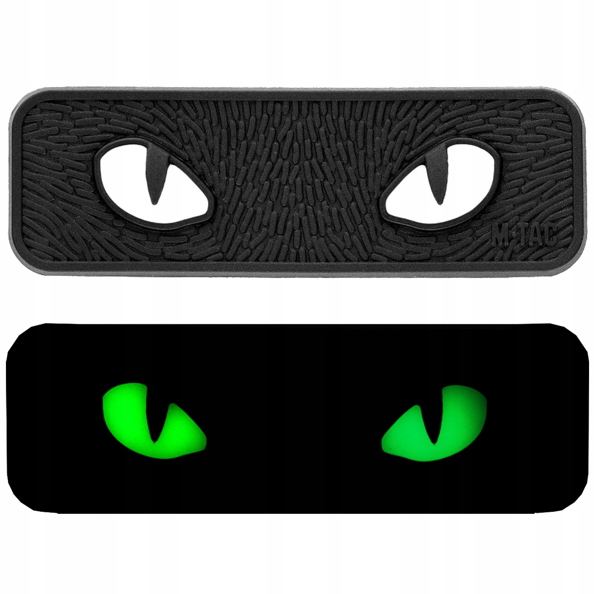 Naszywka emblemat 3D oczy kota cat eyes Pvc rzep świecąca M-Tac czarna