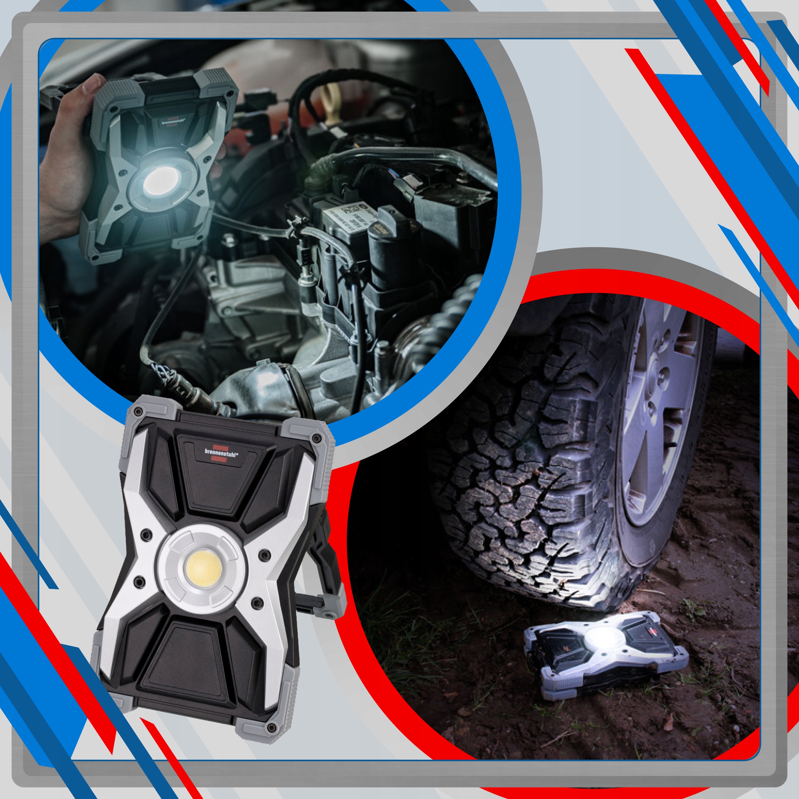 Akumulatorowa lampa robocza RUFUS 3000lm IP65 Model rufus