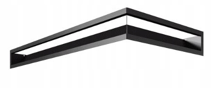 Větrací Krbová Mřížka Luft Rohová 80x40x9 Černá Levá Pravá