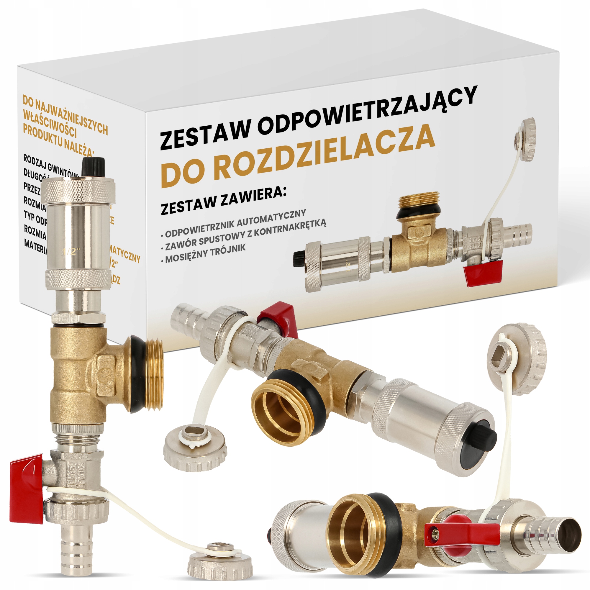 

Zestaw komplet odpowietrzający do rozdzielacza