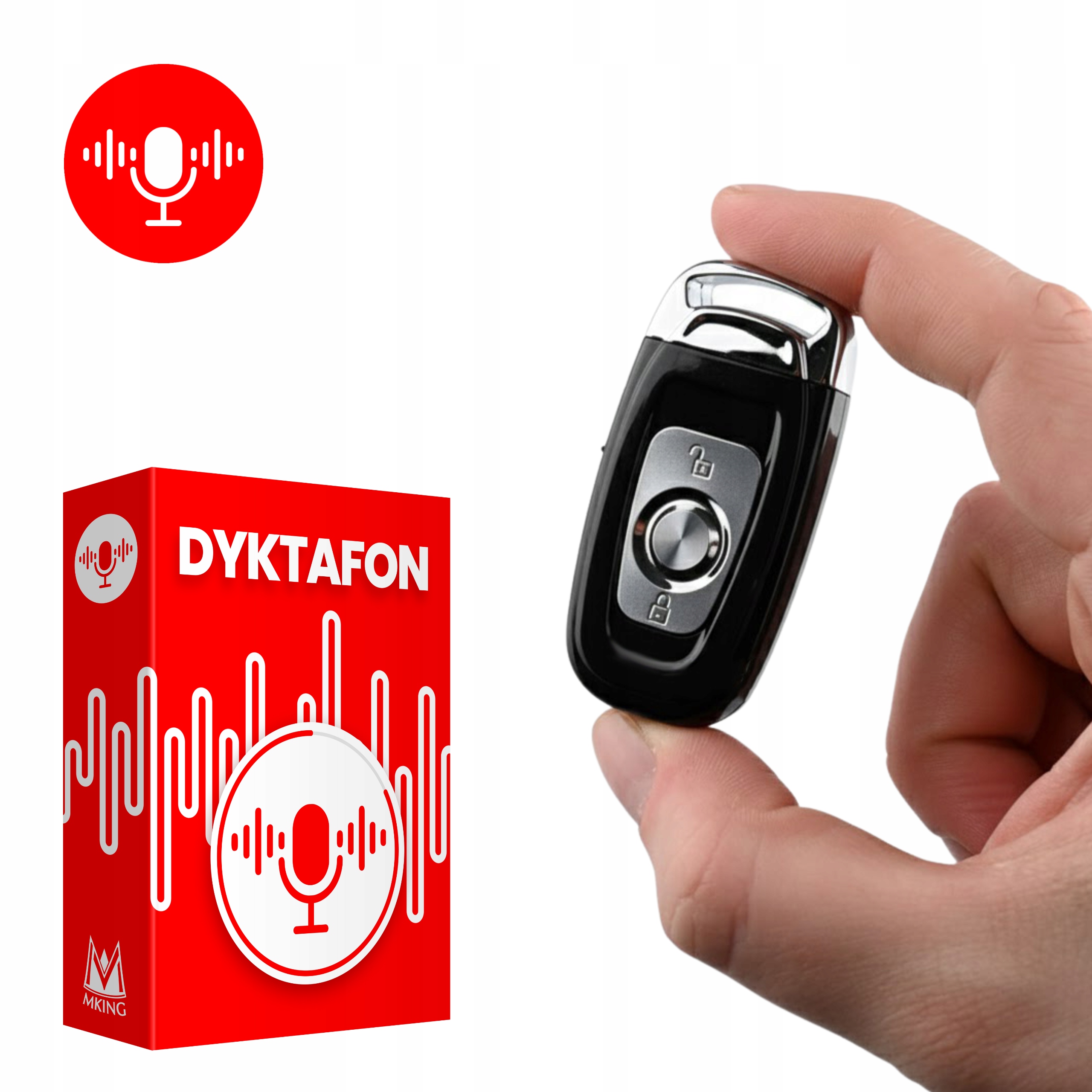 Skrytý Diktafon V Klíčku Klíčenky, Aktivace Špionážního Odposlechu Hlasem