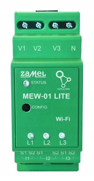 MONITOR ENERGII ZAMEL MEW-01 LITE SPL10000040 Zasilanie sieciowe