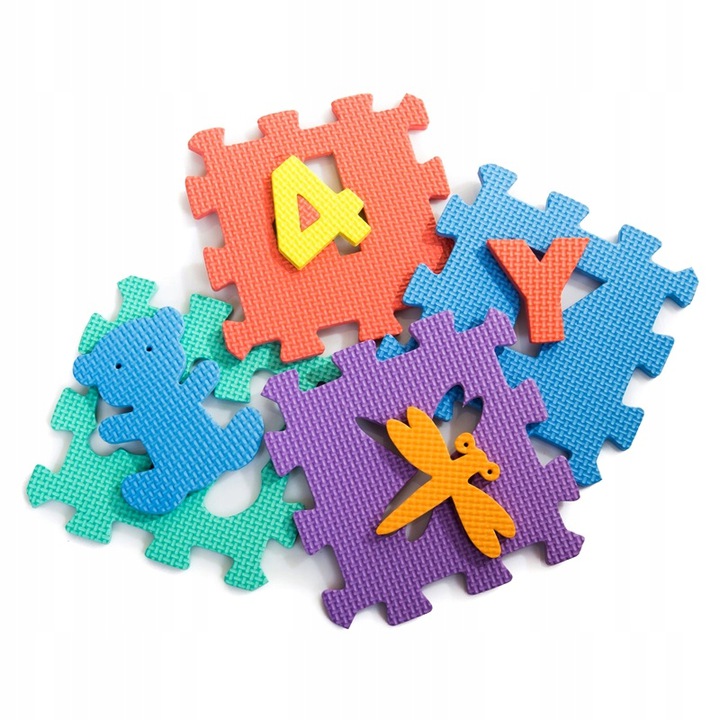 DUŻE PUZZLE PIANKOWE MATA PIANKOWA CYF* LIT* 72el Wiek dziecka 3 lata +