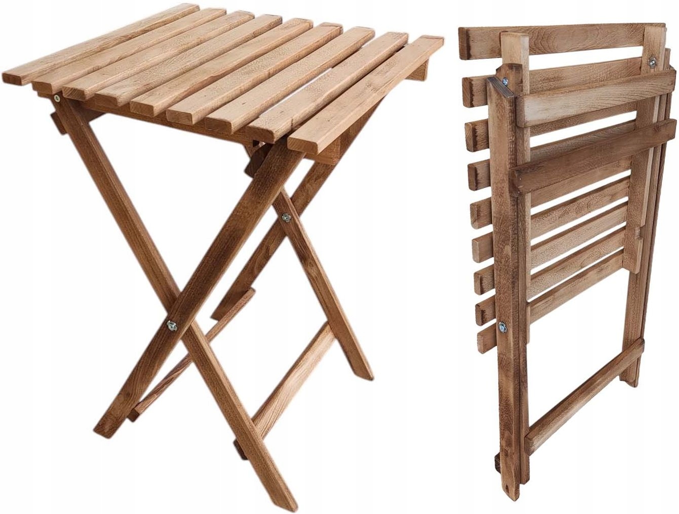 Składany Drewniany Stół Stolik Ogrodowy Na Balkon Taras Ogród