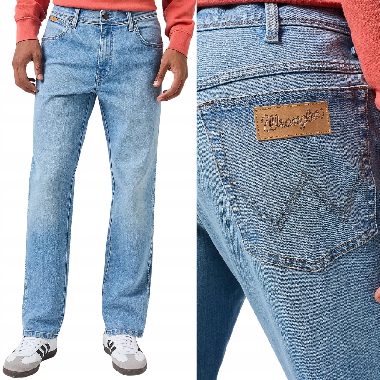 Wrangler Texas Clever Blue Džins klasické jednoduché džínové kalhoty W40 L32