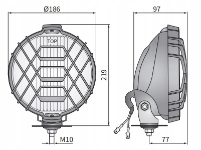 REFLEKTOR DROGOWY BIAŁY H3 CHROMOWANY + KRATKA Producent części Wesem