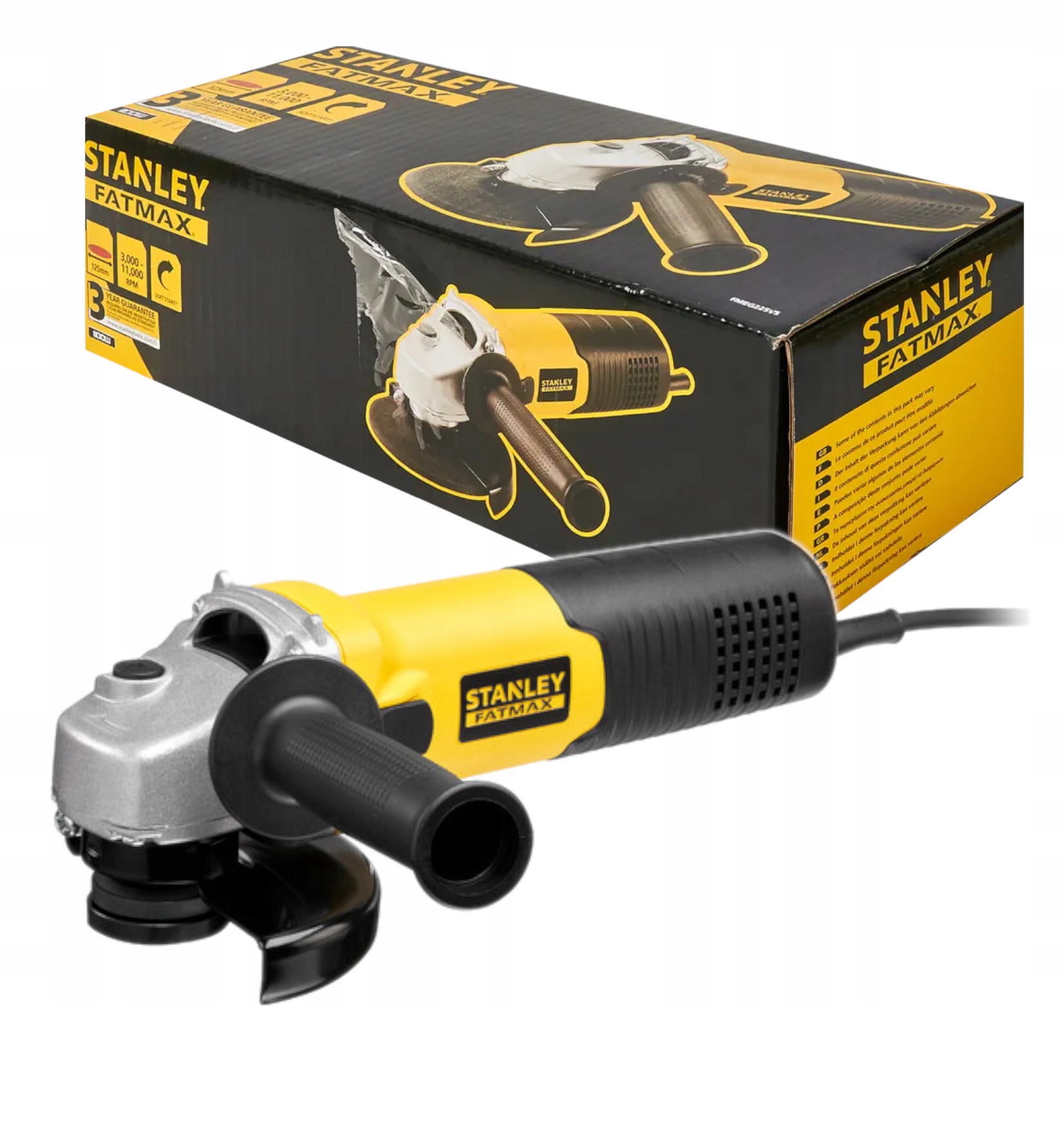 Stanley Fatmax Szlifierka Sieciowa Kątowa Z Regulacją FMEG225VS