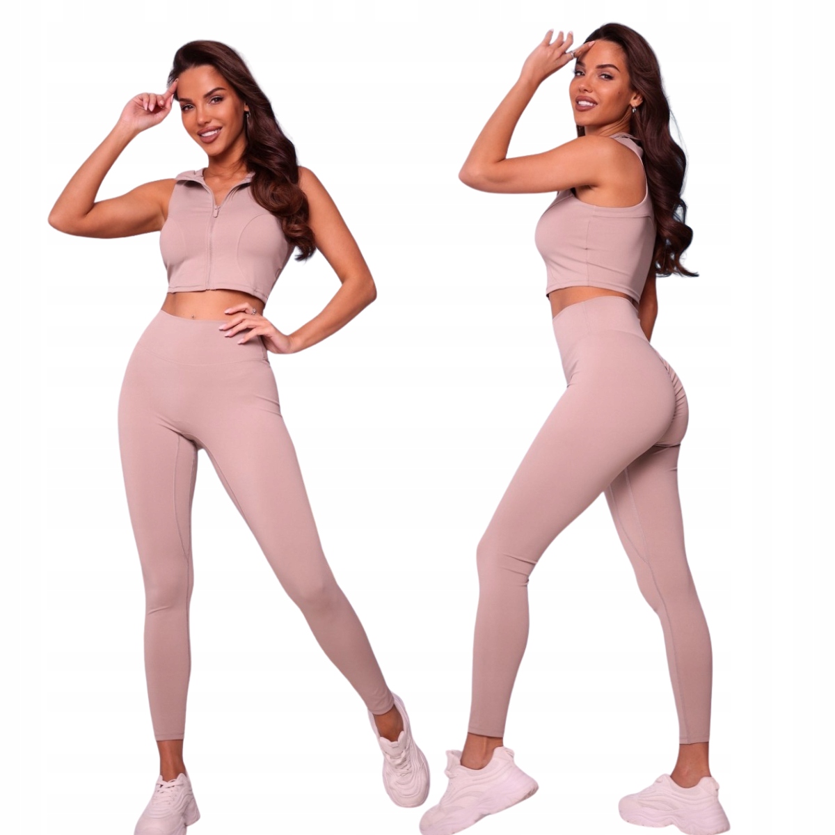 Sportovní komplet, legíny a rozepínací top fango Martha, elastický, velikost One size