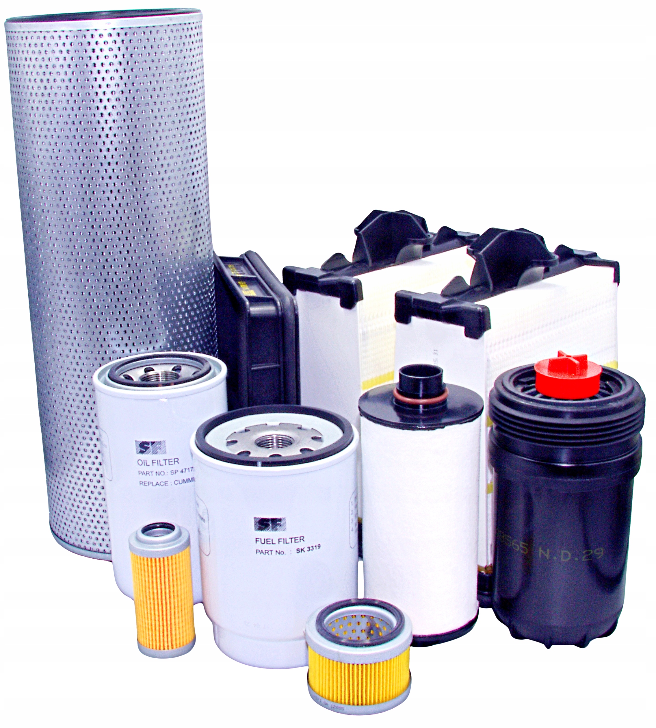 Filtry Doosan Daewoo DX140 LCR-3 rok výroby od 2015 sada.