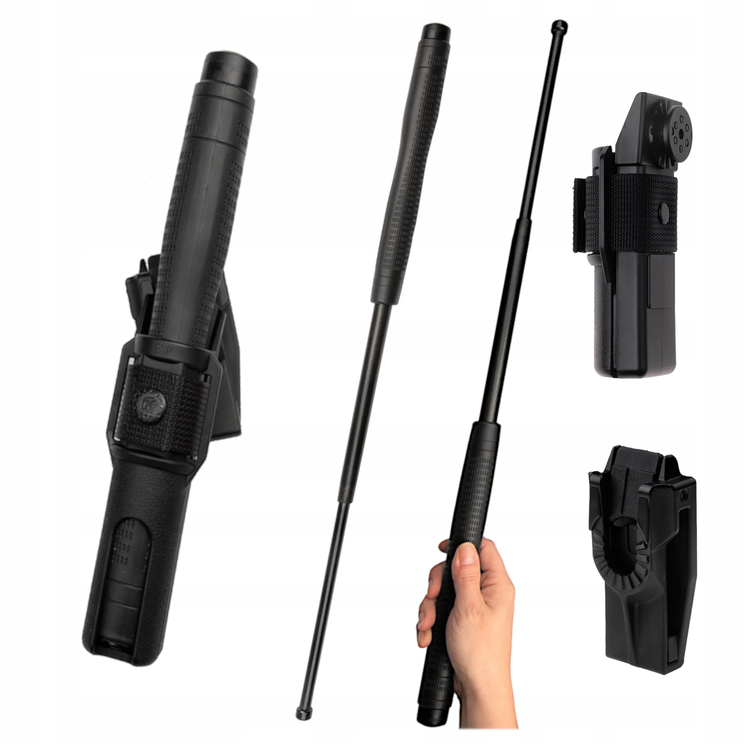 Teleskopická tyč Esp 60 cm Tvrzená Ocel Ergonomická rukojeť Kabura 360°