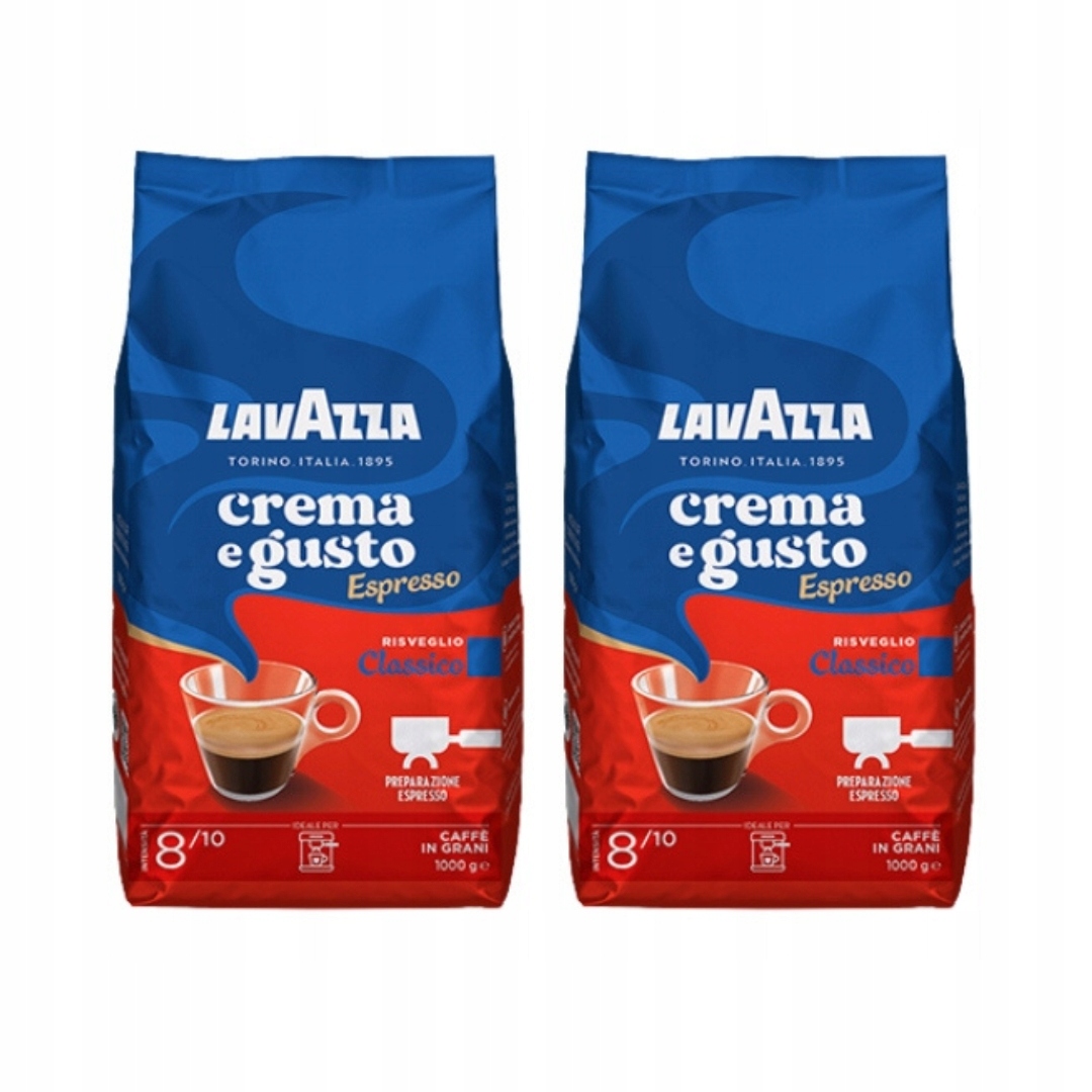 Levně Crema e Gusto Classico zrnková Káva italský trh 2x1kg Lavazza