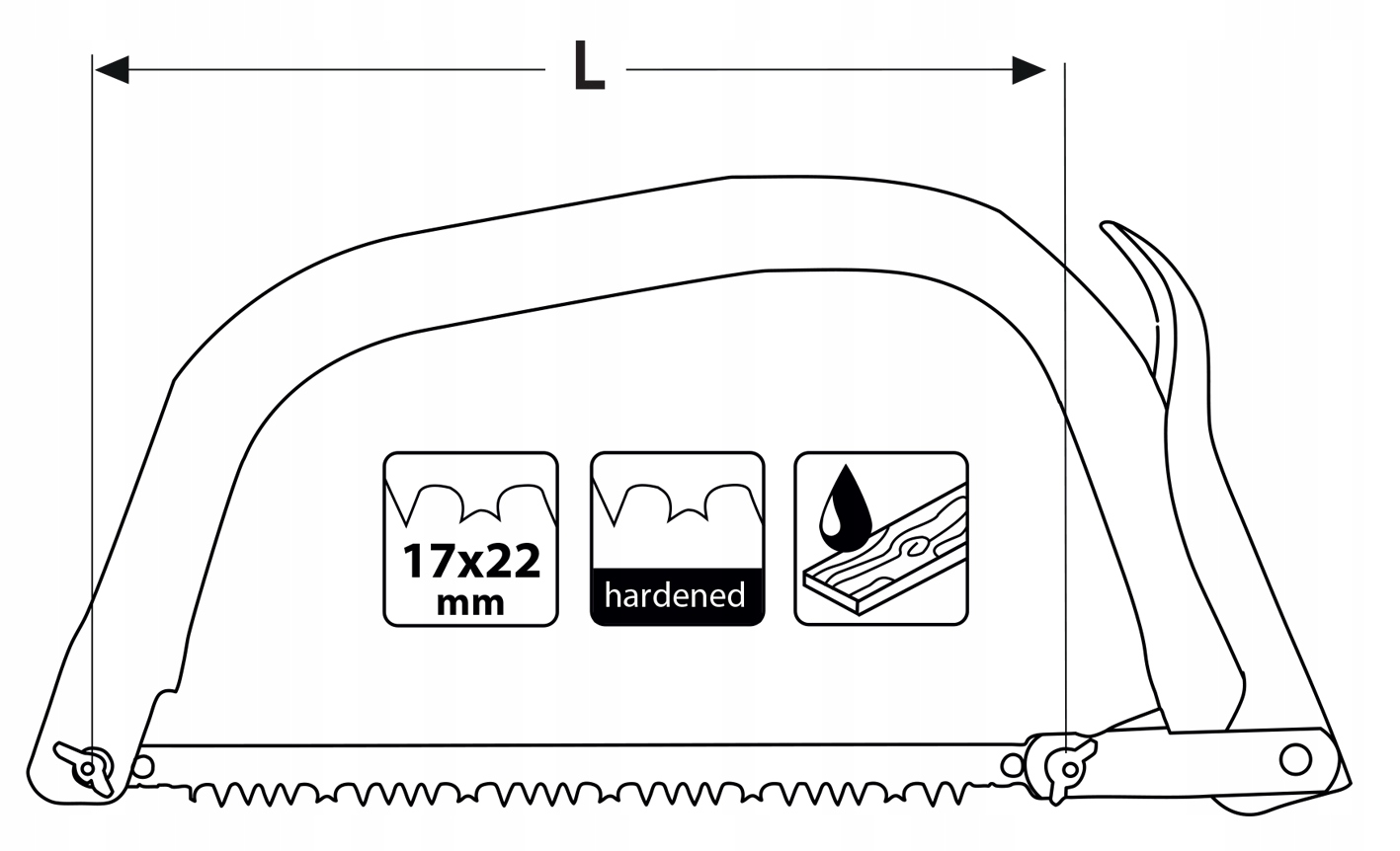 PIŁA KABŁĄKOWA 530 MM Przeznaczenie do drewna