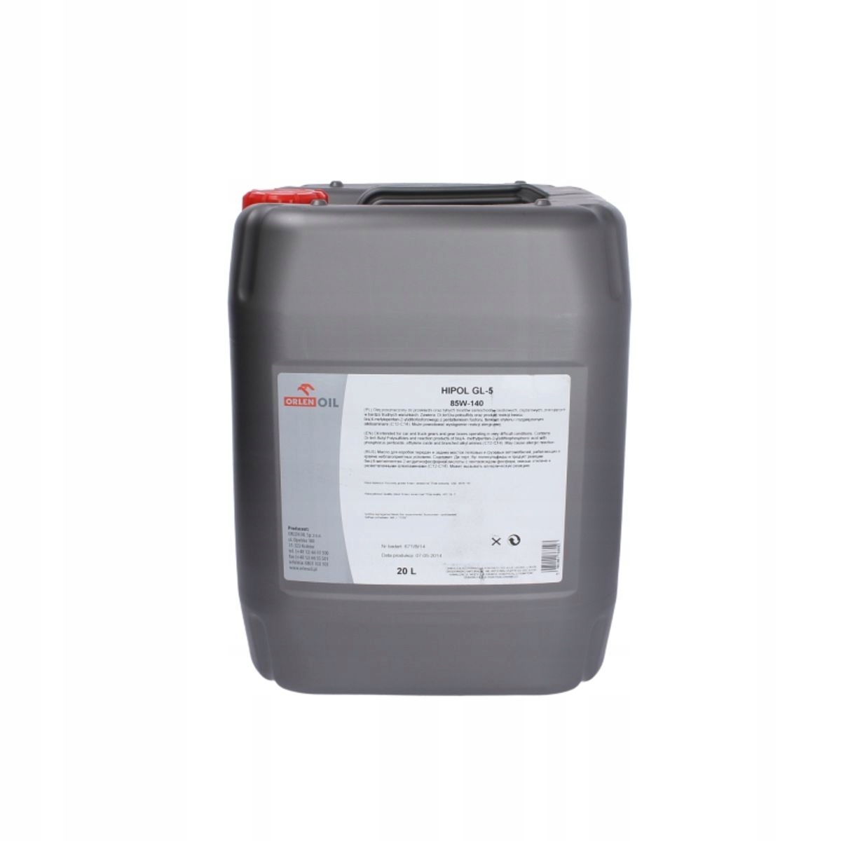 OLEJ PRZEKŁADNIOWY ORLEN HIPOL GL-5 85W140 20L
