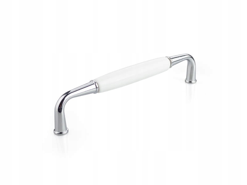 

Uchwyt porcelanowy 128mm Chrom Biały Wiedeń