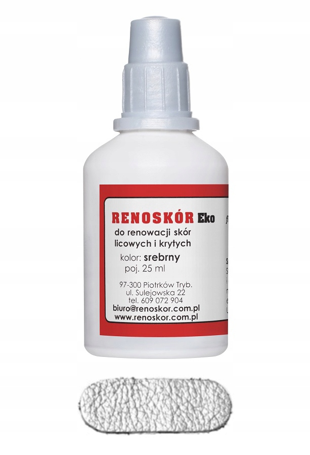 

Renoskór Farba Lakier Do Skóry Srebrny 25ml