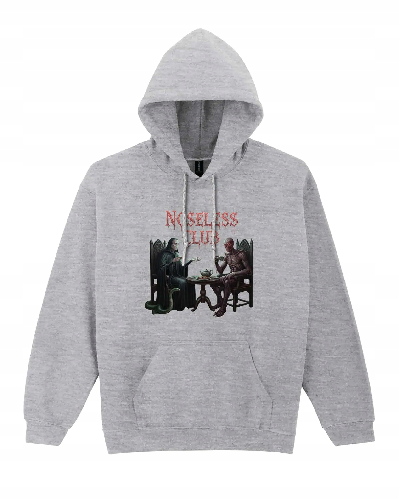 Mikina s kapucí Stranger Things Parodia Vecna Voldemort Šedá M