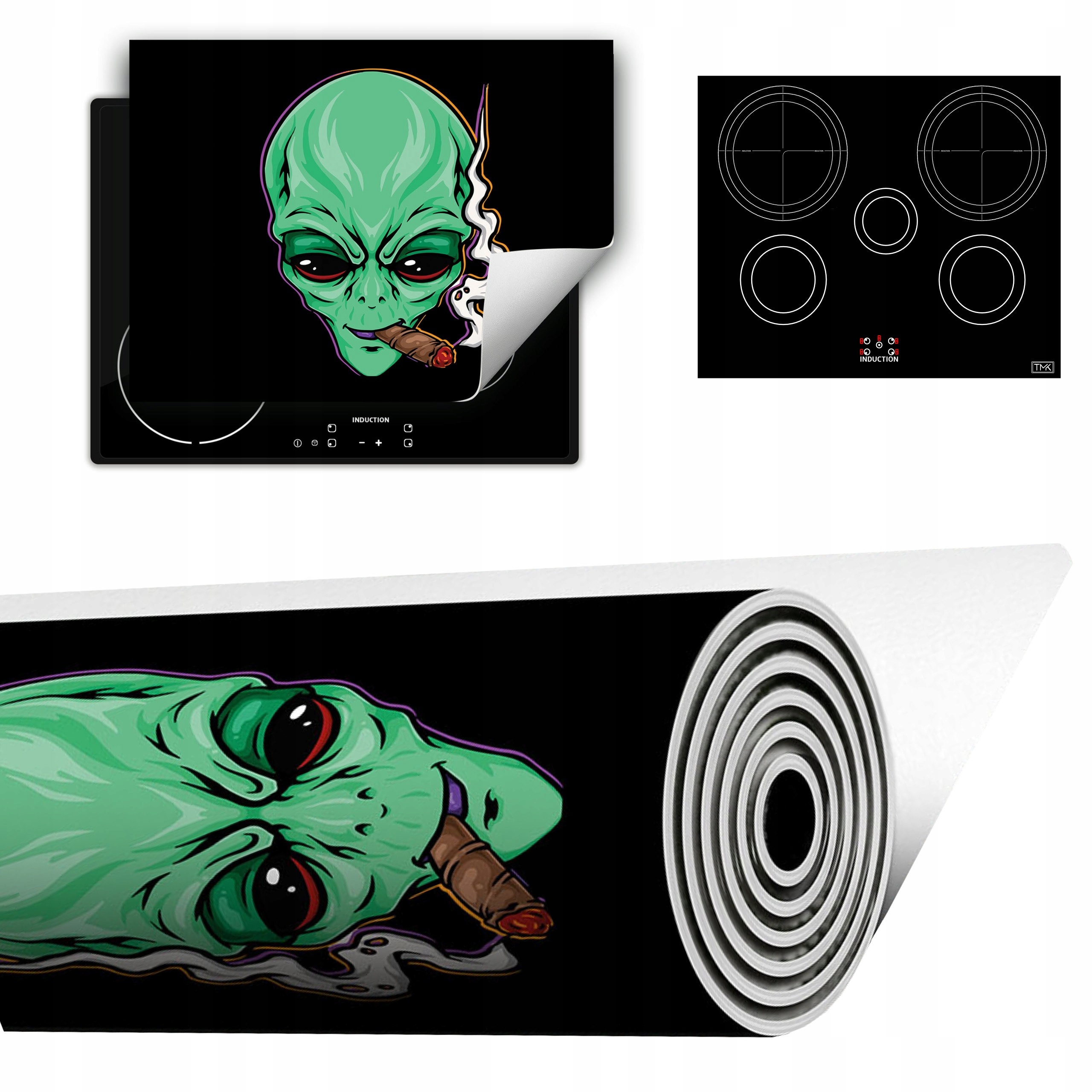 Vinylová Podložka Do Kuchyně Více Místa 70x52 černá Ufo