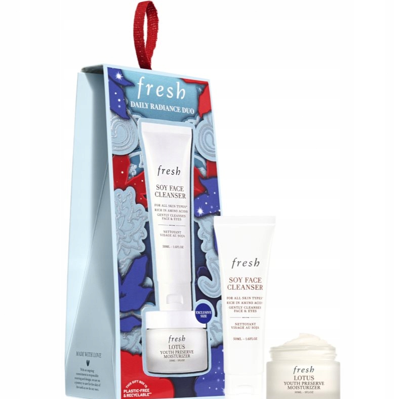Fresh Lotus Radiance sada jako dárek krém proti vráskám gel 80 ml