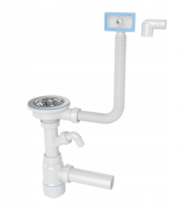 Zlewozmywak STALOWY jednokomorowy NAKŁADANY gładki 60x80 + SYFON + OTWÓR Marka Quadron