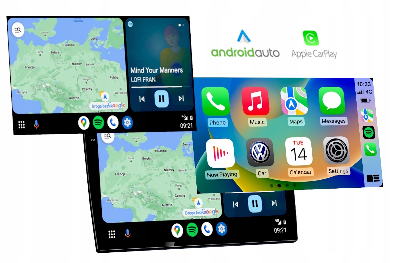 RADIO 10 CALI GPS 2 DIN BLUETOOTH ANDROID AUTO CARPLAY WIFI USB 2/64GB QLED Model Q9 4GB 64GB 450