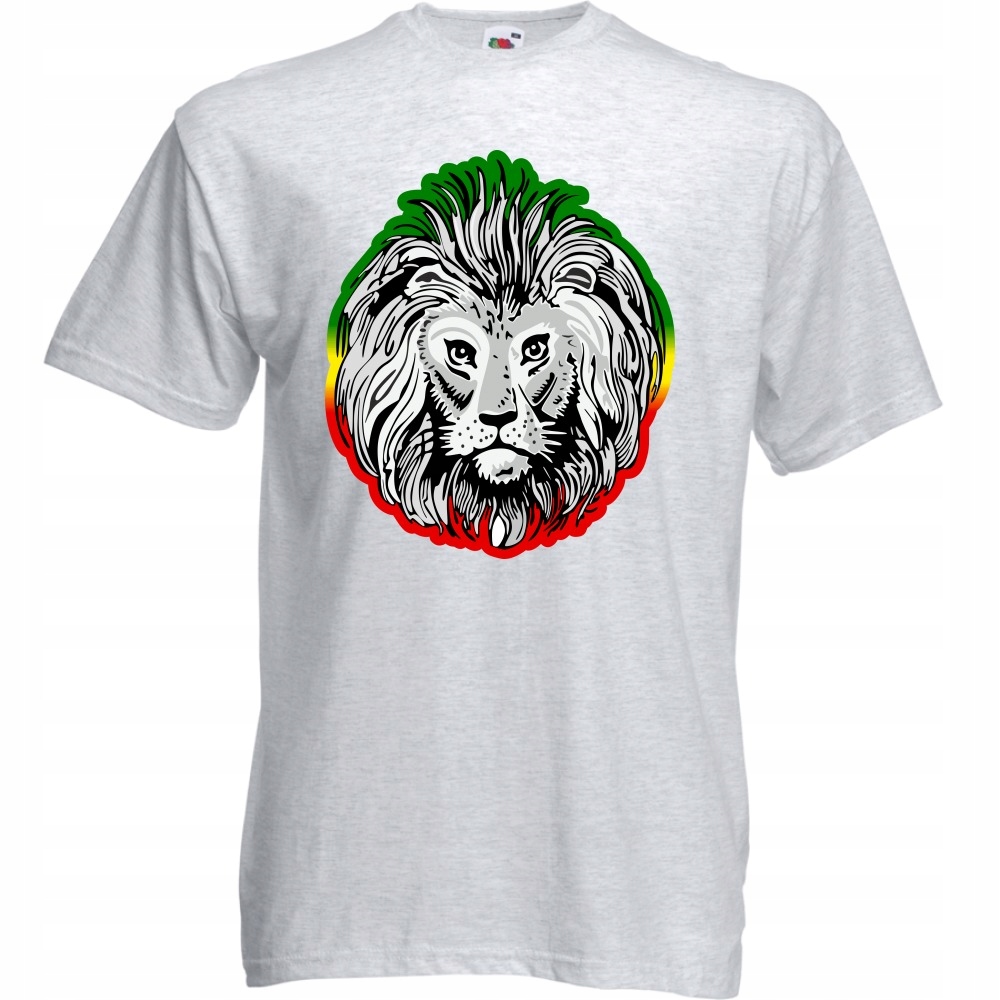 

Koszulka z nadrukiem reggae lew rasta rastaman M