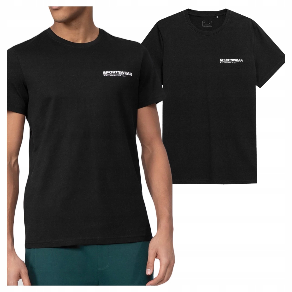 

4F T-shirt Koszulka Męska TSM052 Czarna XXL