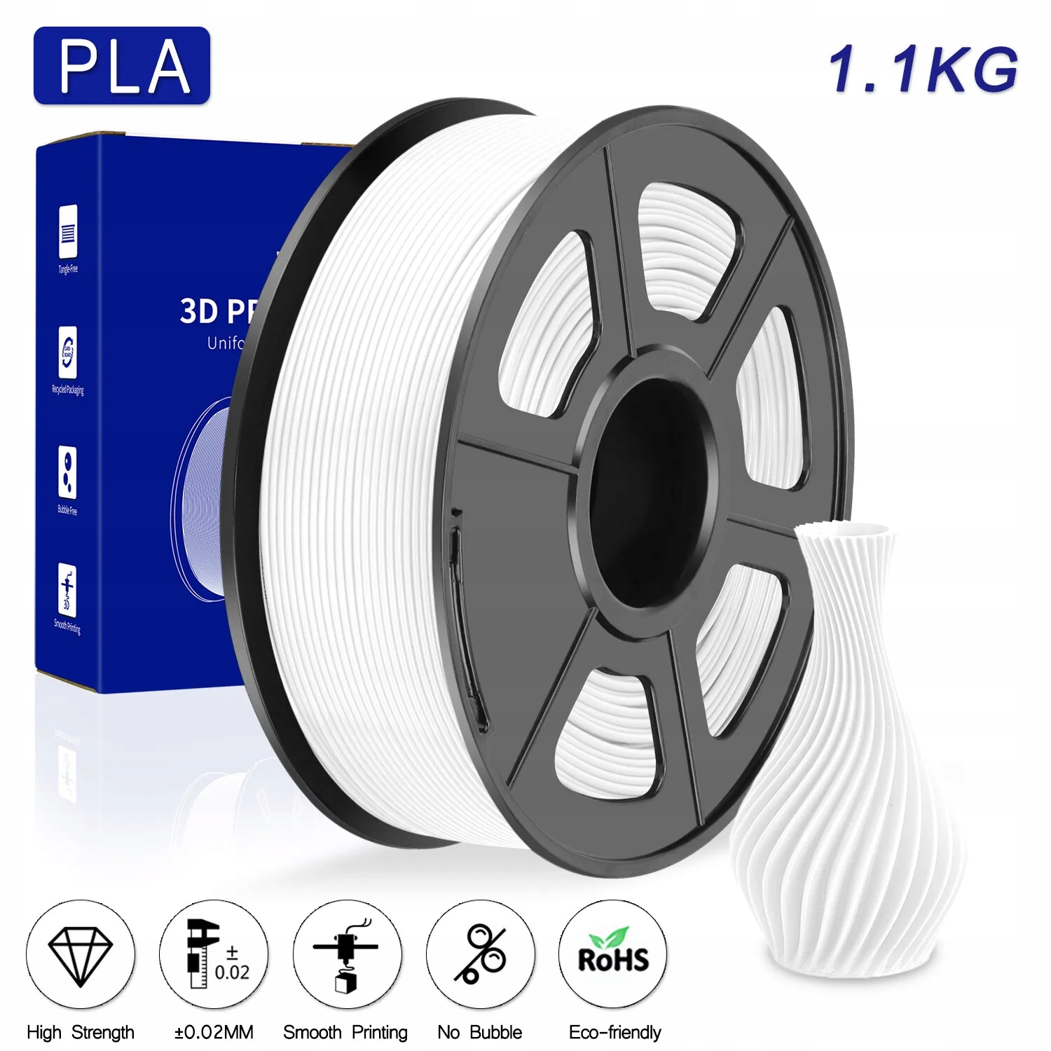 Filament JAYO PLA+ PLA PLUS 1100 g biały white