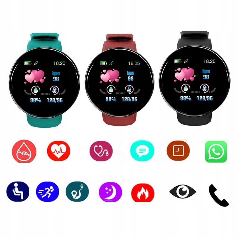 SMARTBAND zegarek SMARTWATCH do IPHONE HUAWEI Kompatybilność systemowa Android iOS