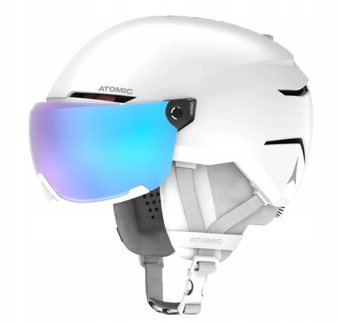 Lyžařská helma se štítem Atomic Savor Visor Stereo White Heather