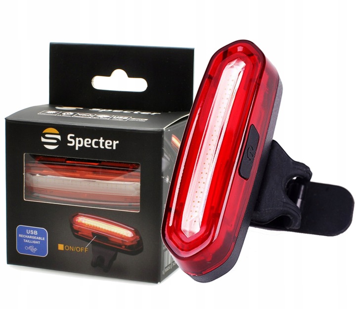 

Tylna lampka rowerowa Aqy Specter światło Led Usb