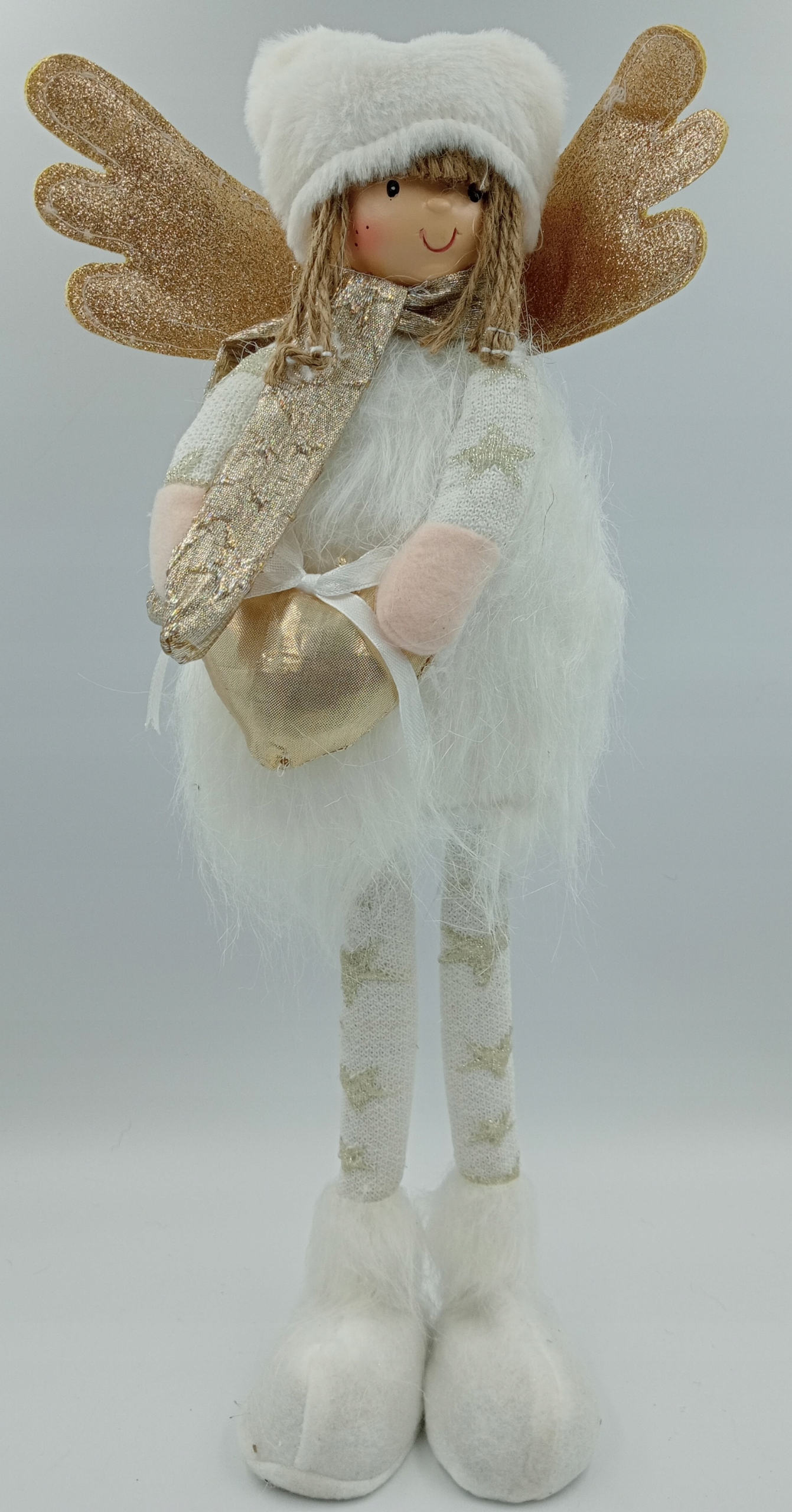 Dekoracja Świąteczna ANIOŁEK STOJĄCY ZŁOTY