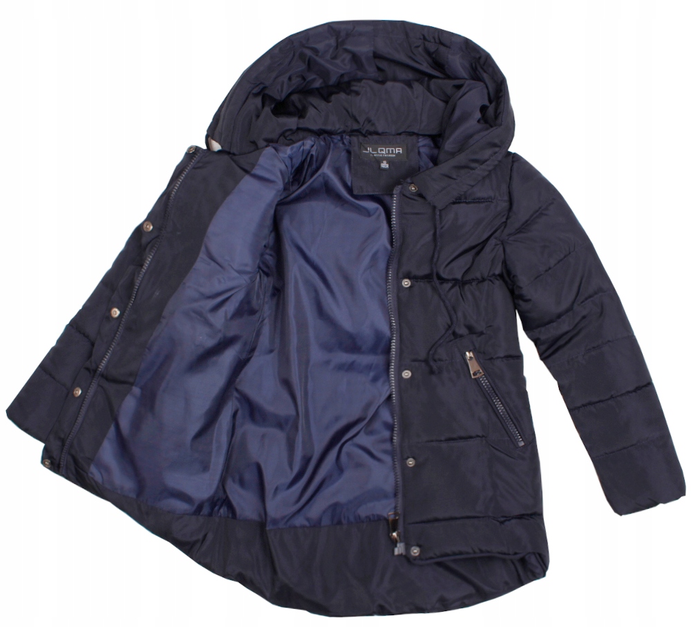 Kurtka przejściowa granatowa pikowana lekka 146 Wiek dziecka 9 lat +