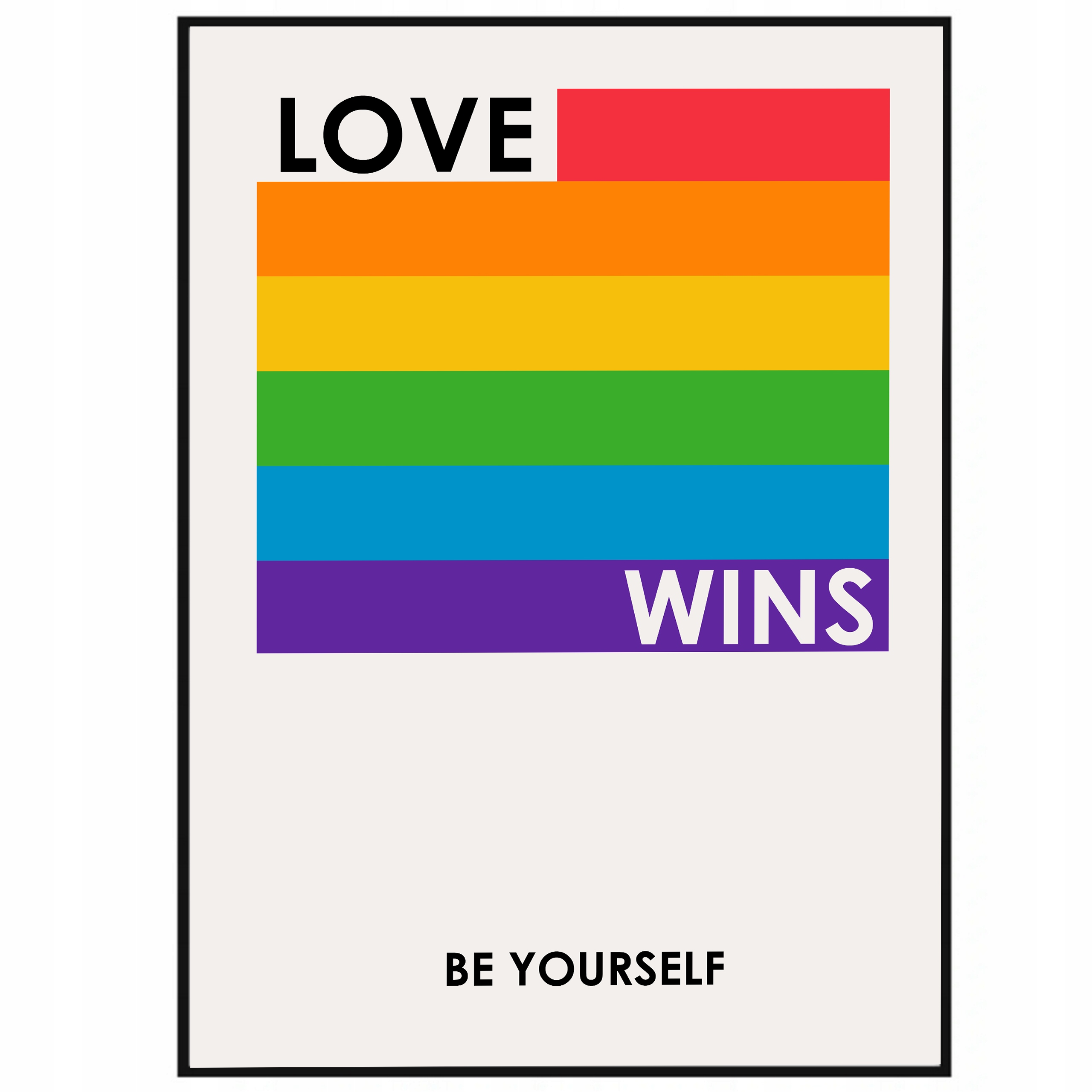 Plakat Lgbt Obraz na Ścianę Love Wins Miłość A3