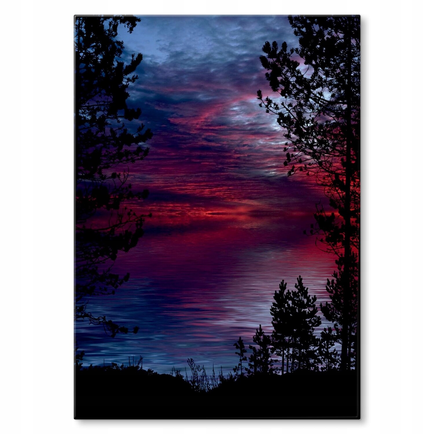 Kovový plakát Lovely lake Dárek 42 x 59 cm