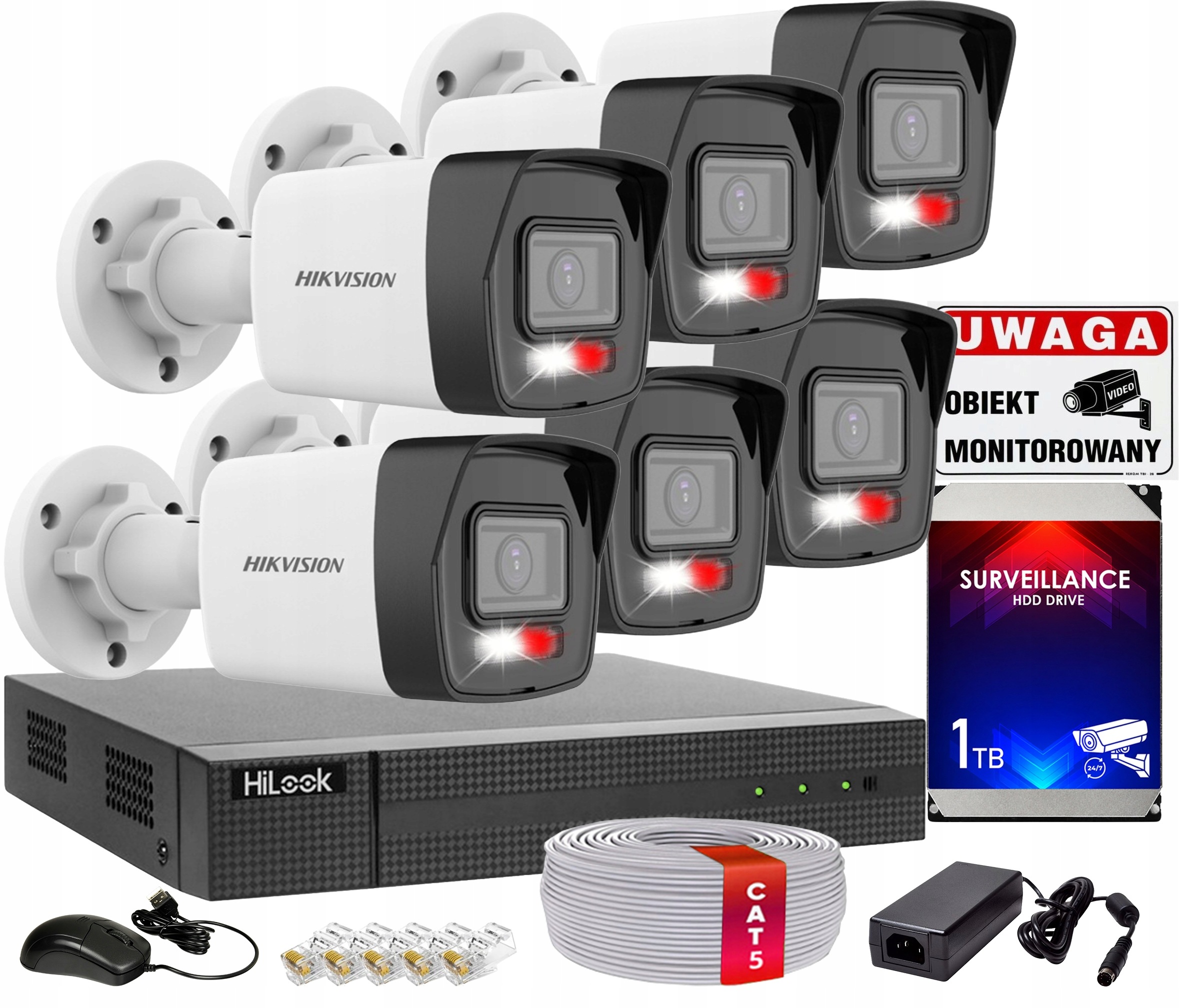 Sada Ip monitorovania 6 kamier 4Mpx záznamník