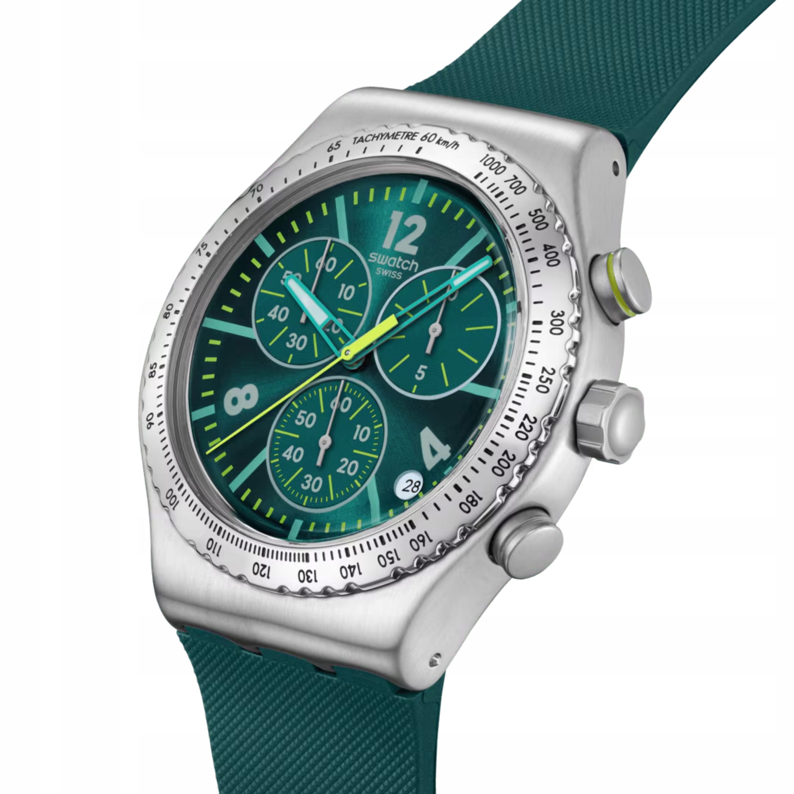 Hodinky Swatch Greenshift Glow Zelené YVS535 Unisex Nové