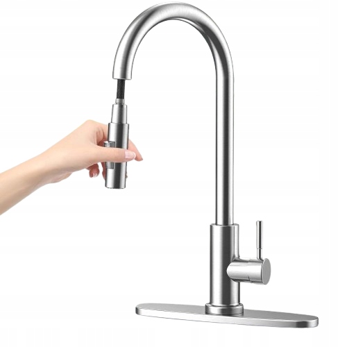 Stojanková Kuchynská Batéria Nikel Umývadlový Kohútik Sprchová Hlavica