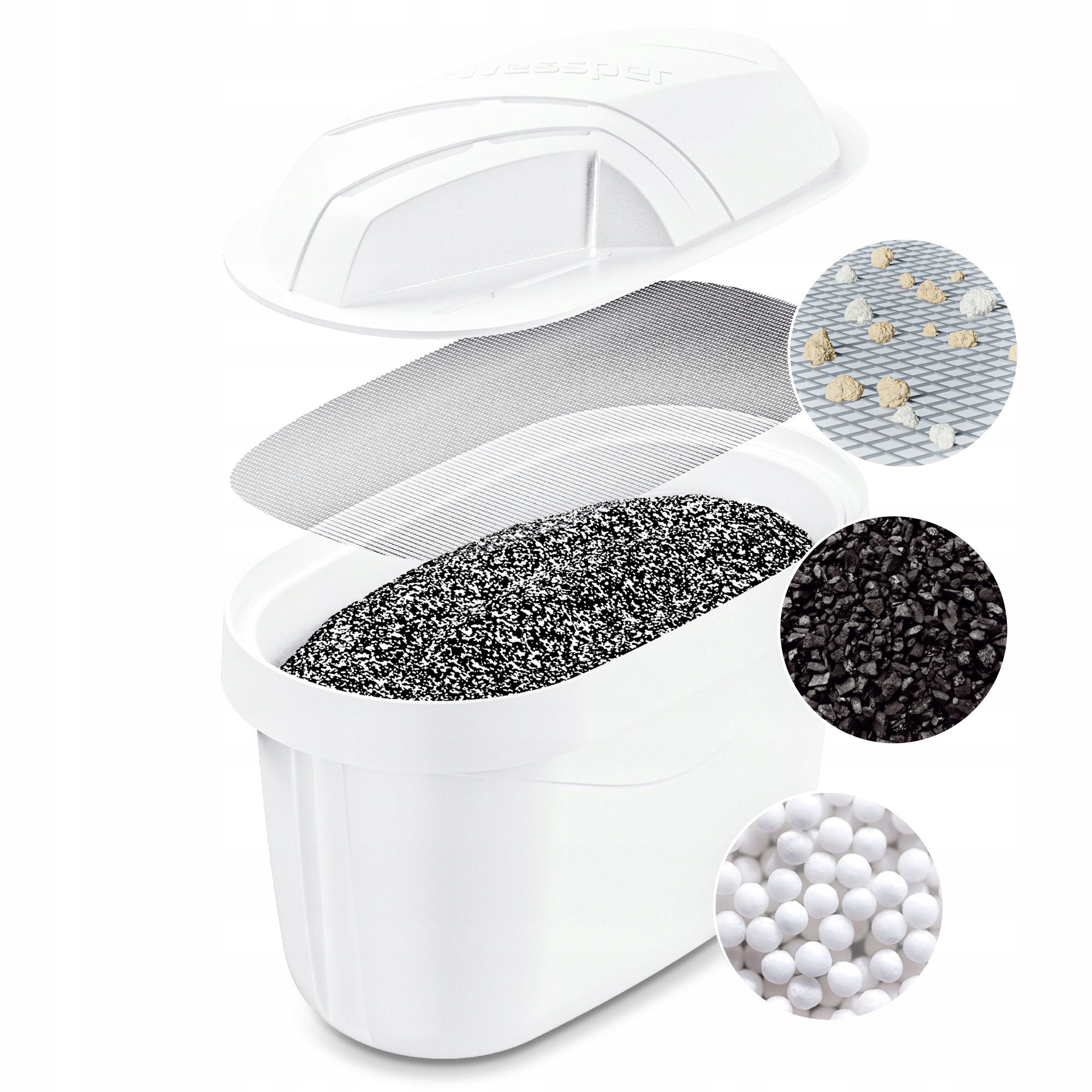 DZBANEK SZKLANY WESSPER D2 BOROSILICATE 3l + 1x FILTR WKŁAD WODY AQUAFLOOW Model D2 Borosilicate