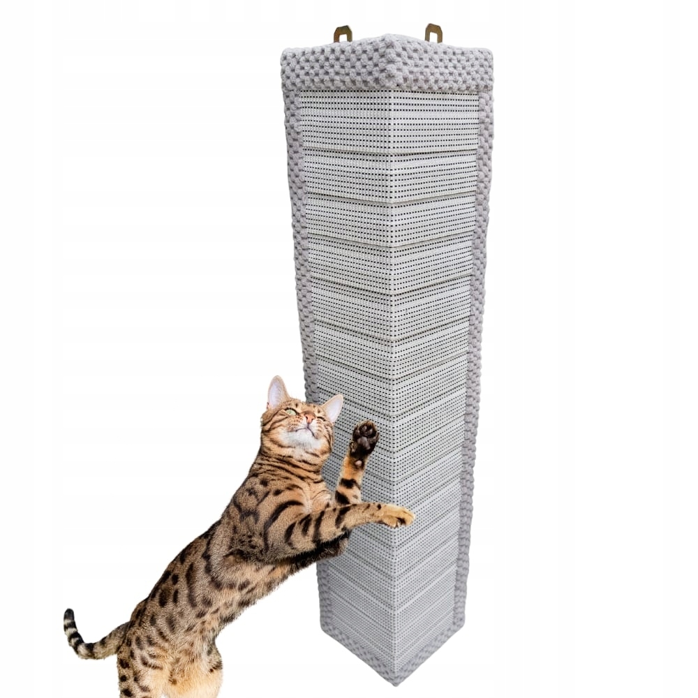 Drapak dla kota Makspol nr.25 Roguś wiszący Narożny 60cm Jasnoszary