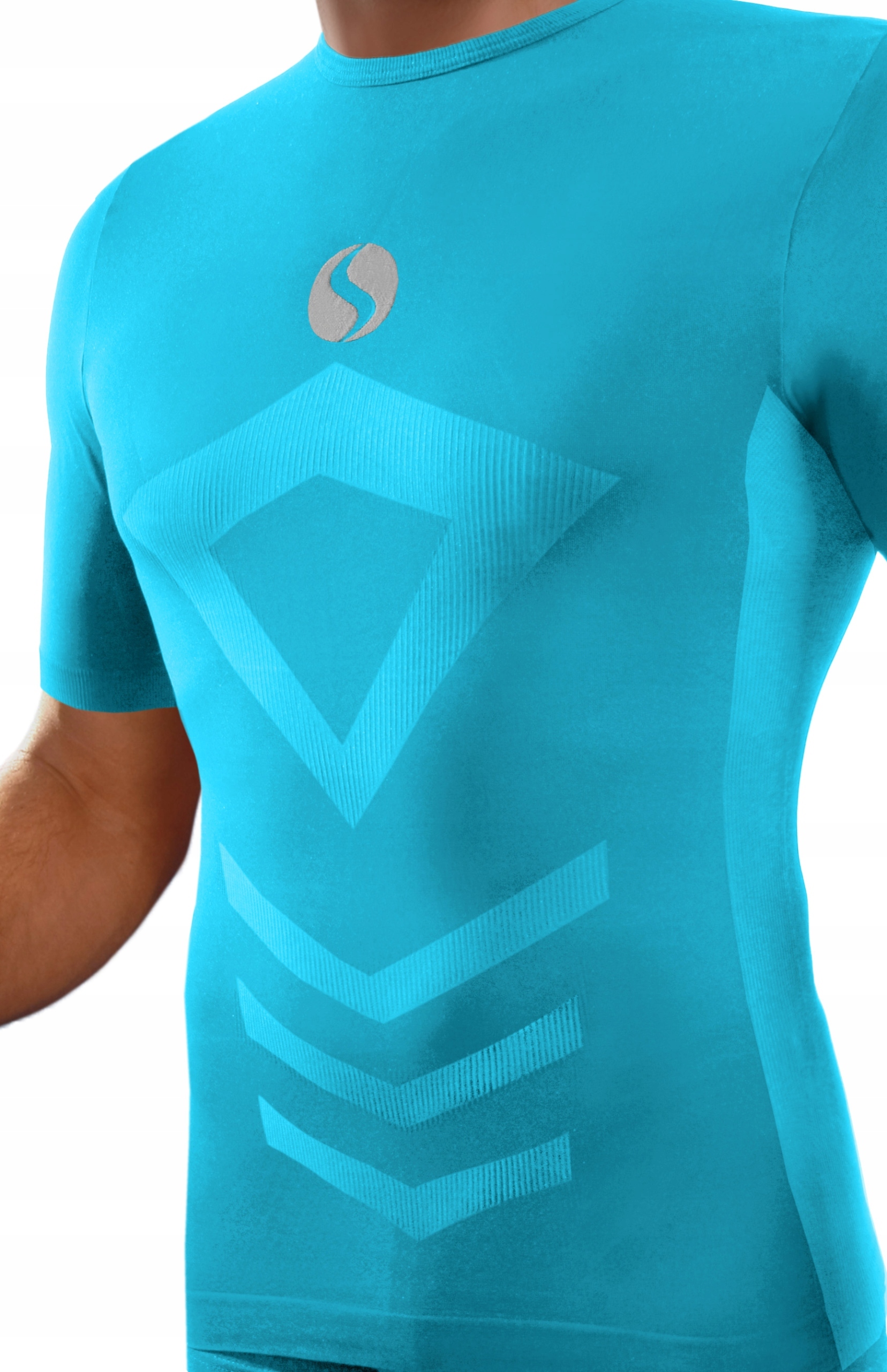 Sesto Senso Koszulka Sportowa Termoaktywna Krótki rękaw S/m Błękitna