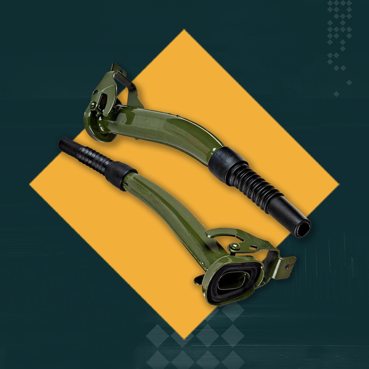 KANISTER metalowy 10 L na PALIWO plus LEJEK metalowy do kanistra z końcówką Stan opakowania oryginalne