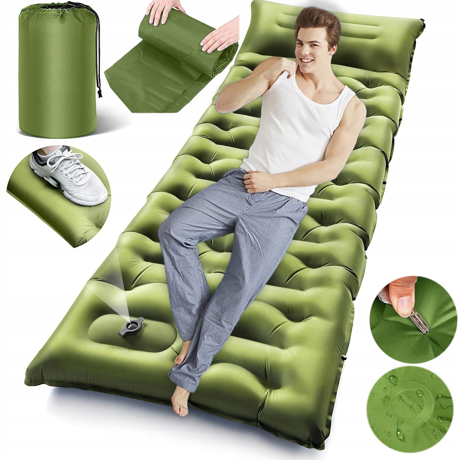 Karimatka Samonafukovací Matrace S Polštářem Odolná Proti Otěru