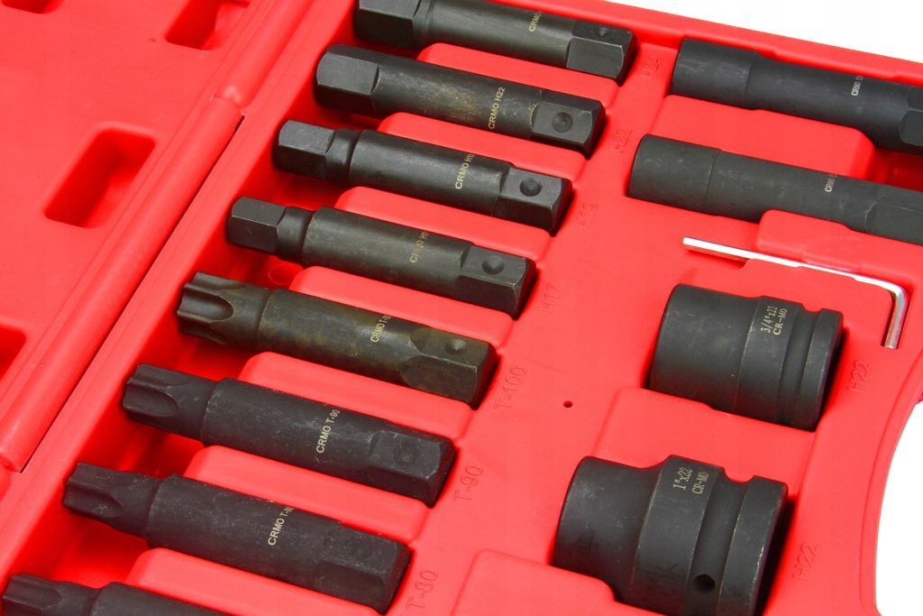 ZESTAW NASADEK BITÓW TORX UDAROWYCH 3/4 i 1 BJC Marka Mar-Pol