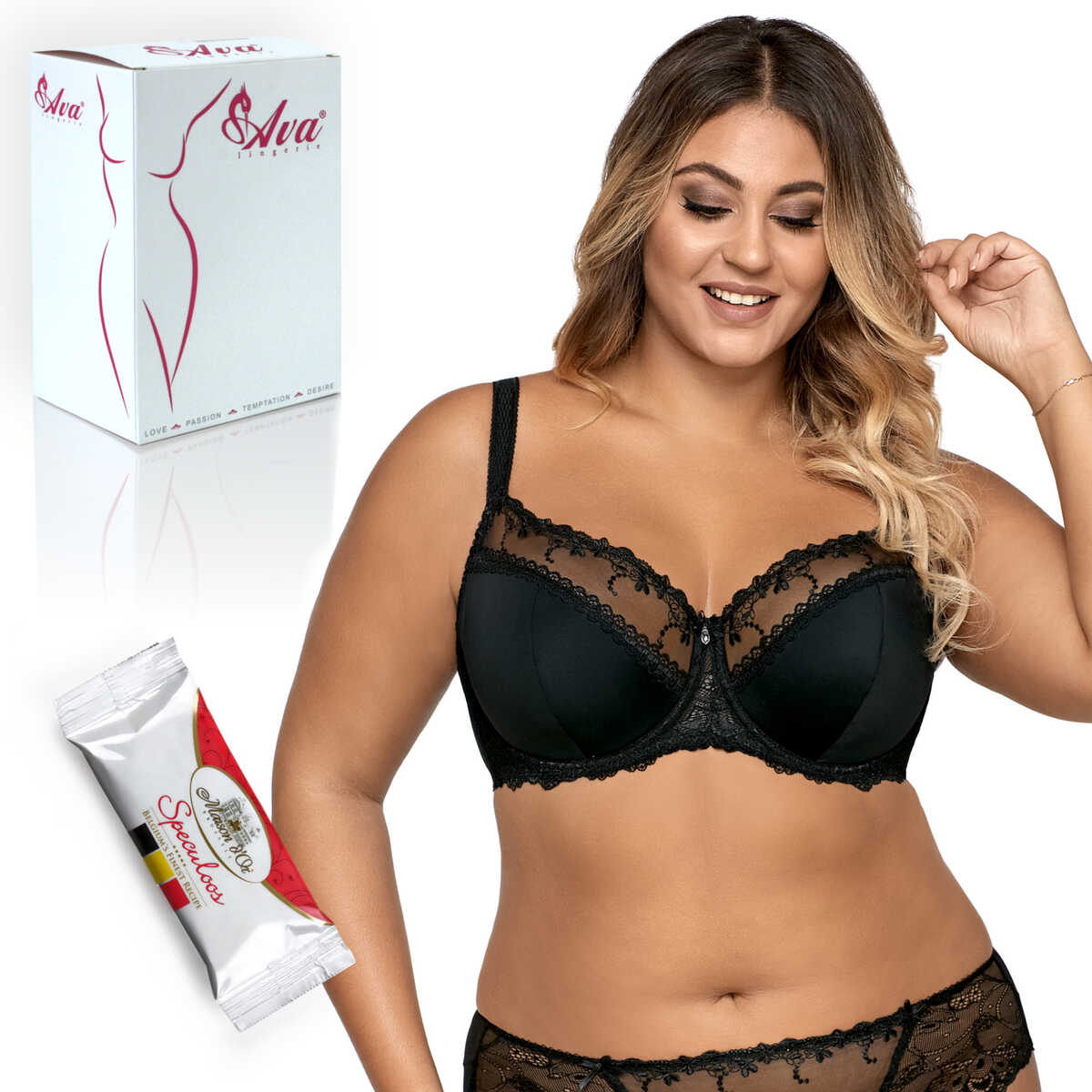 Biustonosz 1030 Novato czarny 100D