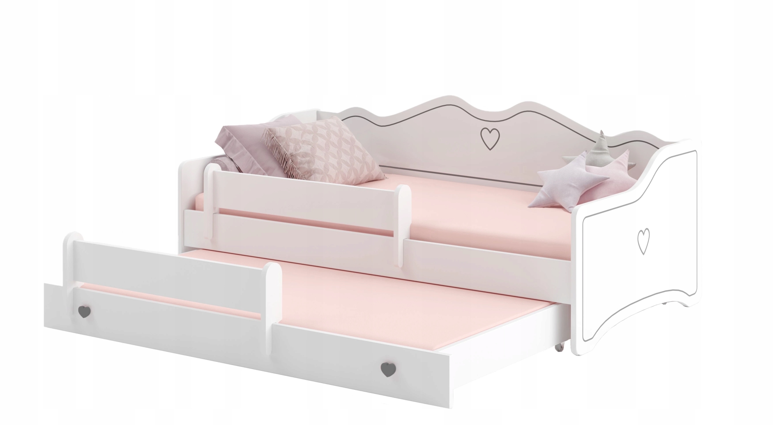 Łóżko podwójne z materacami EMKA II Gray 160x80 — 12